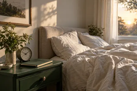 眠りと休息を考える静かな寝室